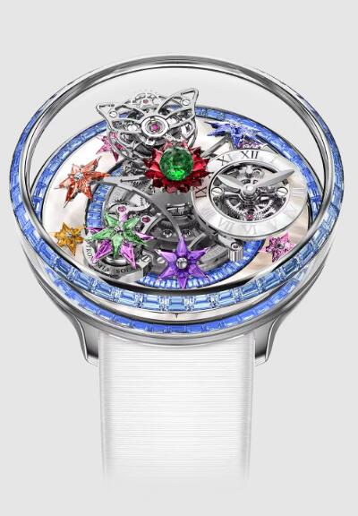 Jacob & Co. fleurs de jardin WHITE GOLD AND ICY BLUE SAPPHIRES Watch Replica AF321.30.BB.AA.B Jacob and Co Watch Price Jacob & Co. fleurs de jardin WHITE GOLD AND ICY BLUE SAPPHIRES Watch Replica AF321.30.BB.AA.B Jacob and Co Watch Price